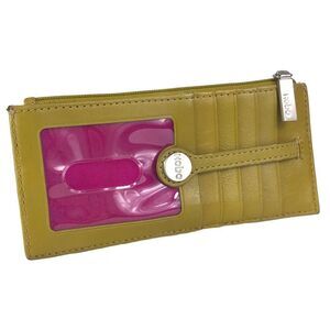 HOBO Green and Pink Wallet Chic and Compact